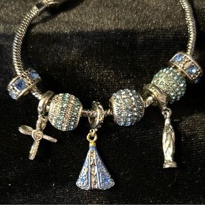8pc Catholic Charms  with  chain - Pandora Compatible
